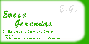 emese gerendas business card